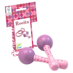 Djeco Springtouw met Houten Handvaten - Roze