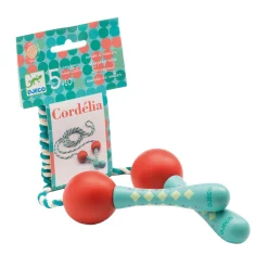 Djeco Springtouw met Houten Handvaten - Groen/Rood