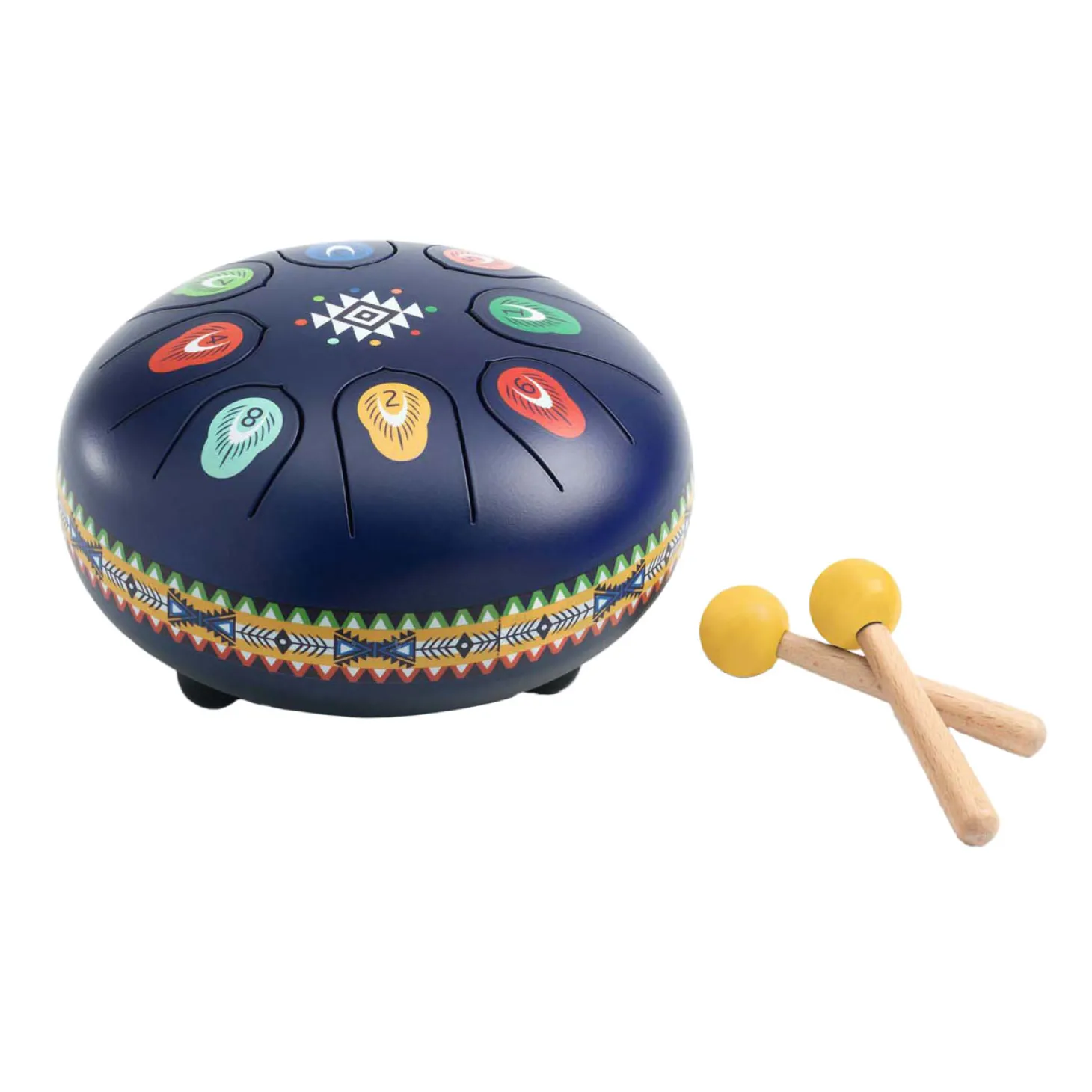 Djeco Stalen Trommel met 8 Muzieknoten