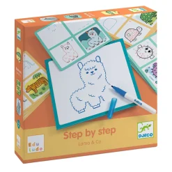 Djeco Stap voor Stap Tekenen Lama en Co