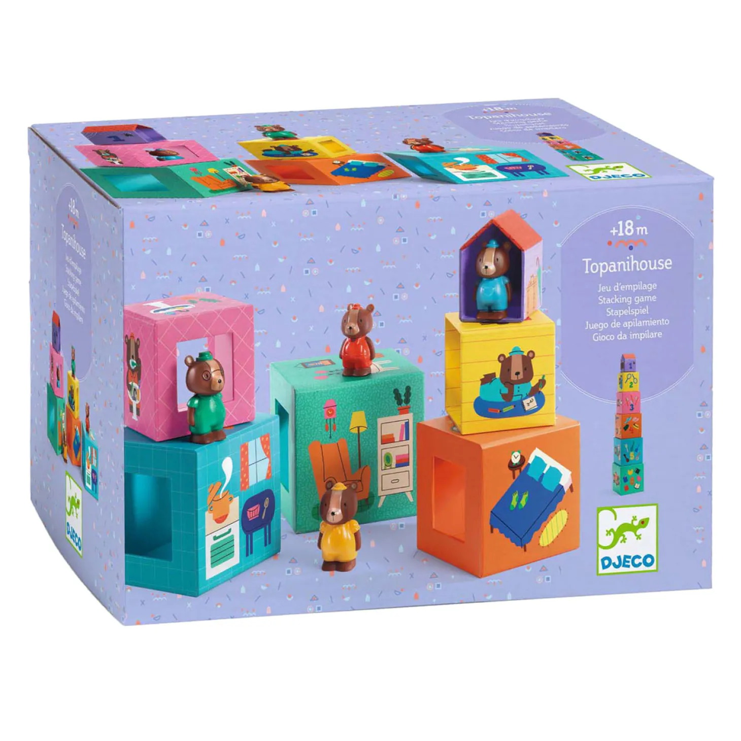 Djeco Stapelblokken met 4 Dieren