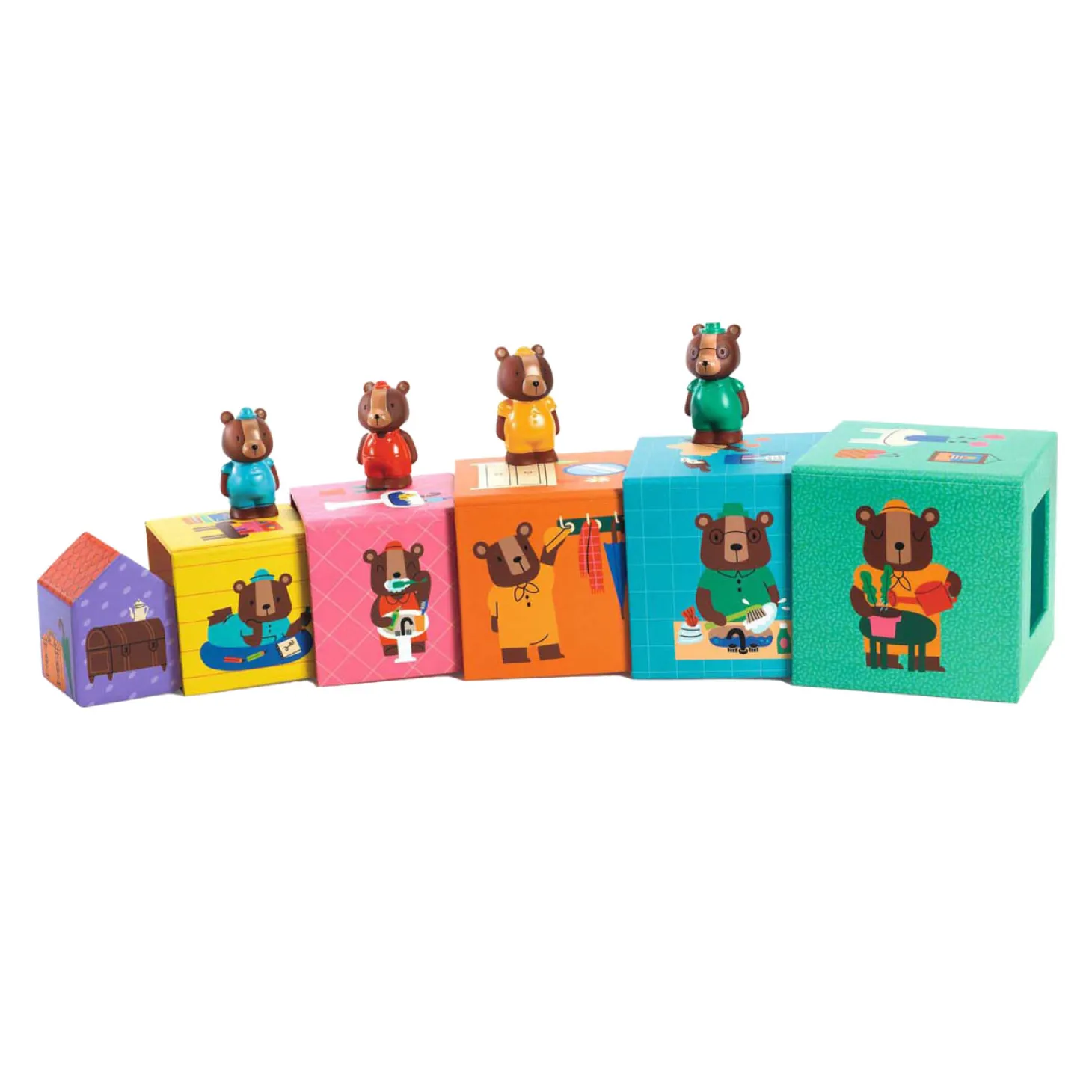 Djeco Stapelblokken met 4 Dieren