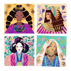 Djeco Stickeren op Nummer met Metallicfolie en Diamantjes