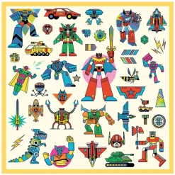 Djeco Stickers Metallic Robots - 160 Stickers