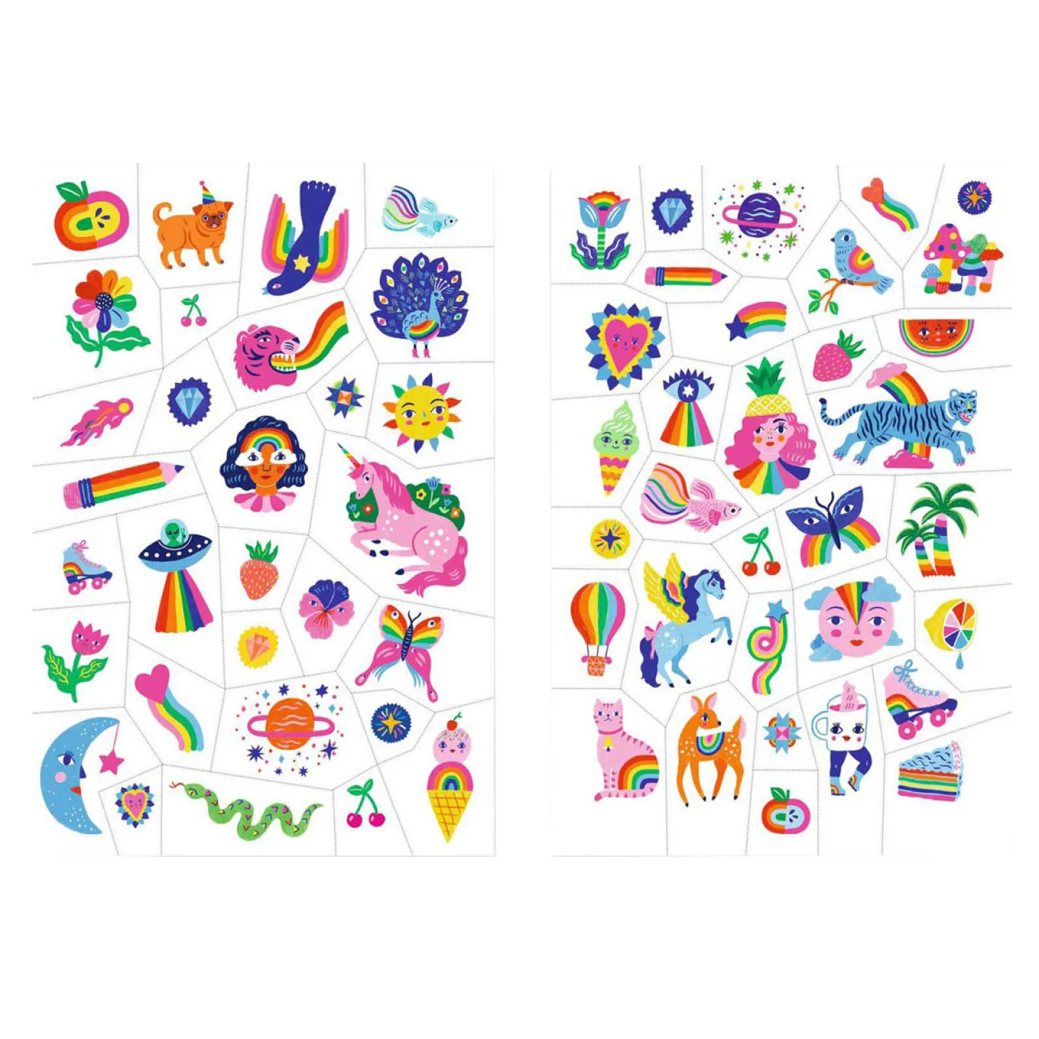 Djeco Tattoos - Eenhoorns en Regenbogen