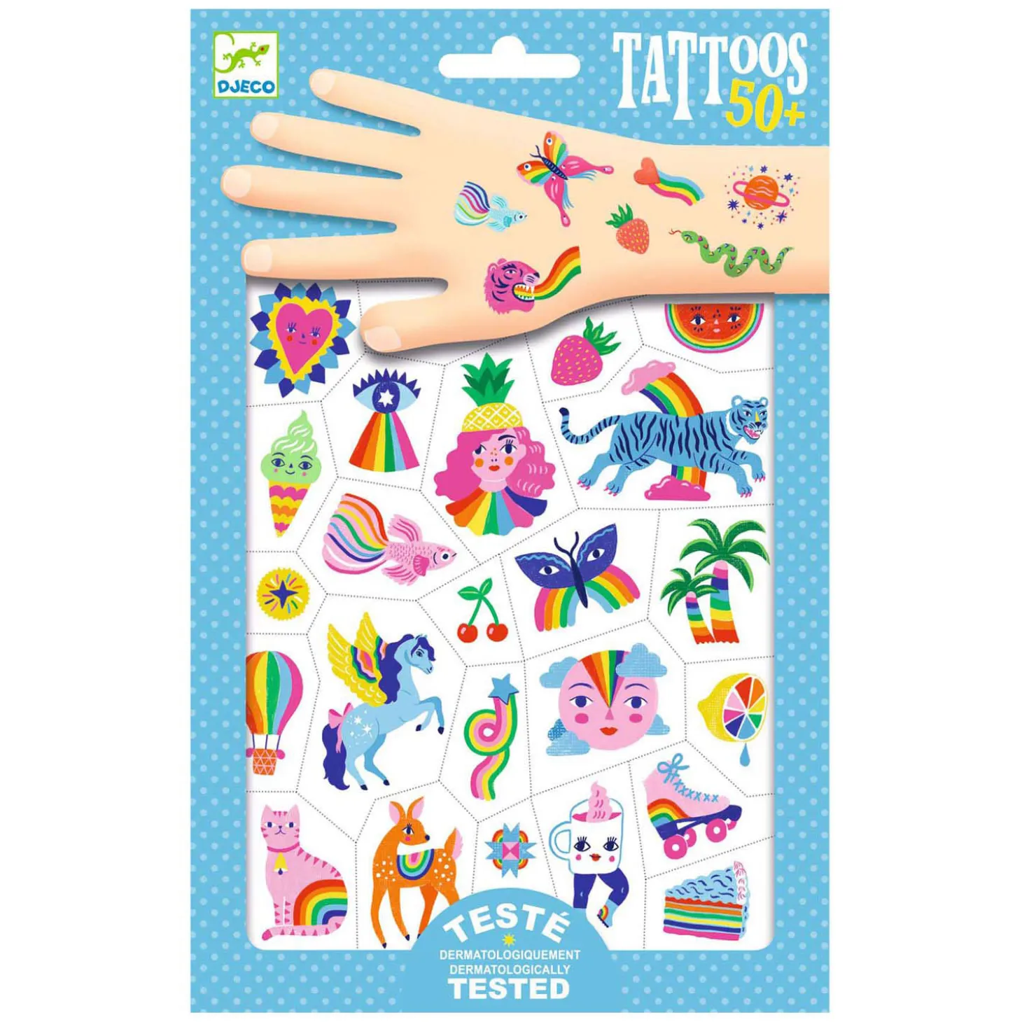 Djeco Tattoos - Eenhoorns en Regenbogen