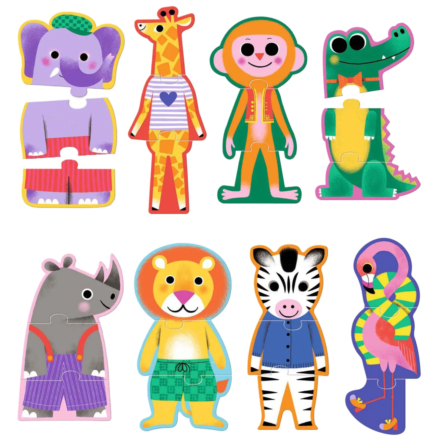 Djeco Trio-puzzel Savanna - 8 Puzzels