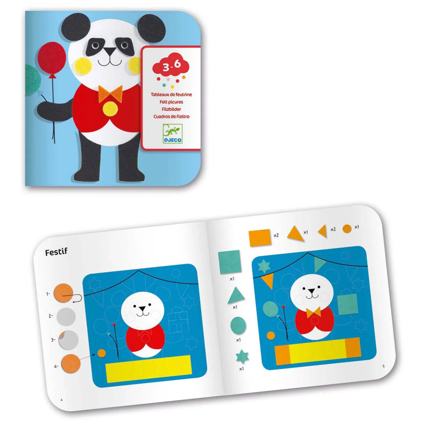 Djeco Viltcollages Maken - Dieren