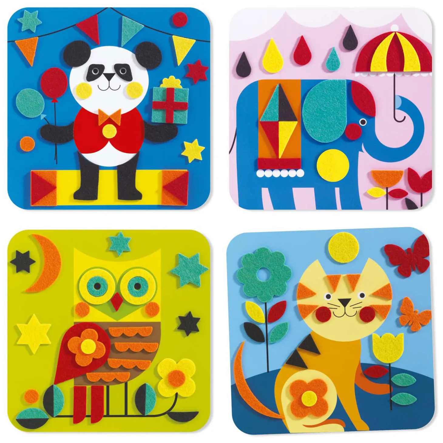 Djeco Viltcollages Maken - Dieren