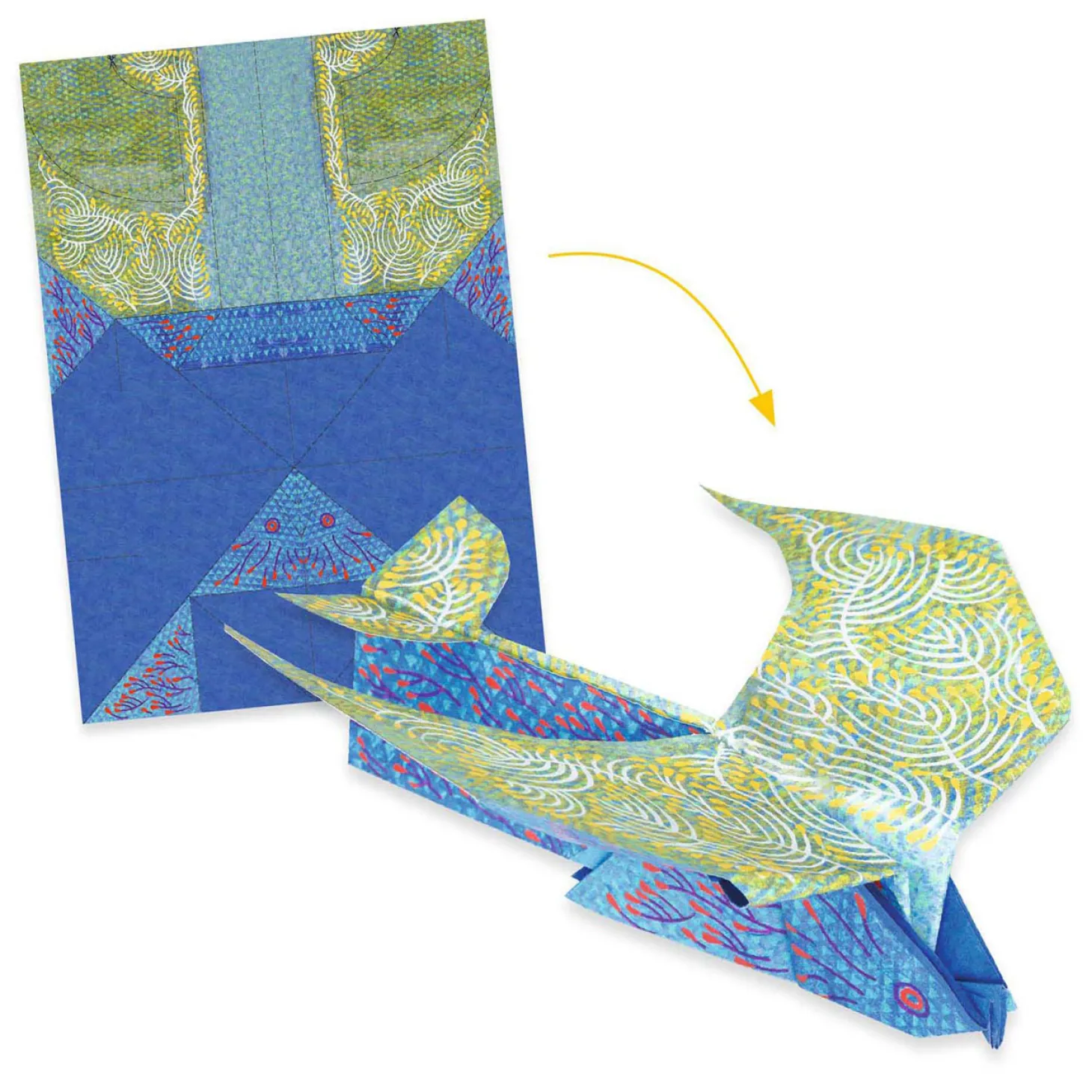 Djeco Vogels Vouwen - 5 Patronen