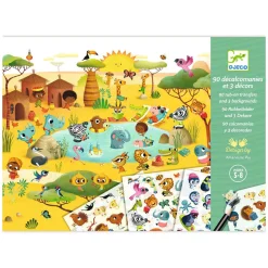 Djeco Wrijfplaatjes Noordpool en Savanne - 93dlg.