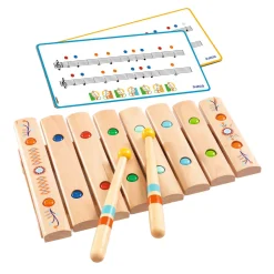 Djeco Xylofoon met 8 Klankstaven en 2 Houten Stokjes