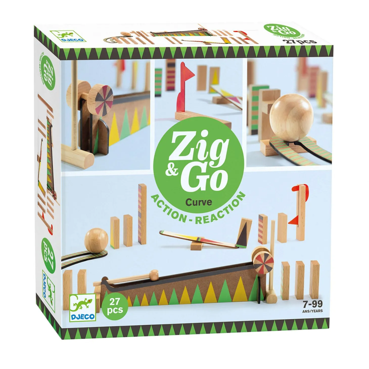 Djeco Zig & Go Action Reaction Baan, 27dlg.