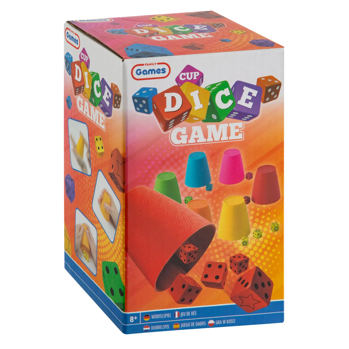 Dobbelspel 6 Cups en 30 Dobbelstenen