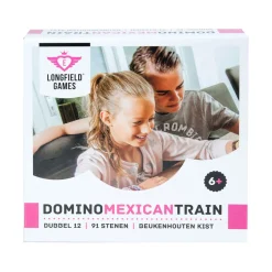 Domino Mexican Train in Houten Koffer