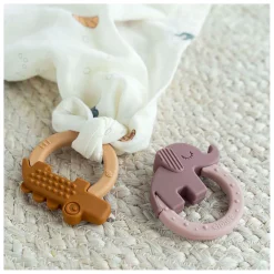 Done by Deer Bijtring Deer Friends Mosterd/Roze, 2st.