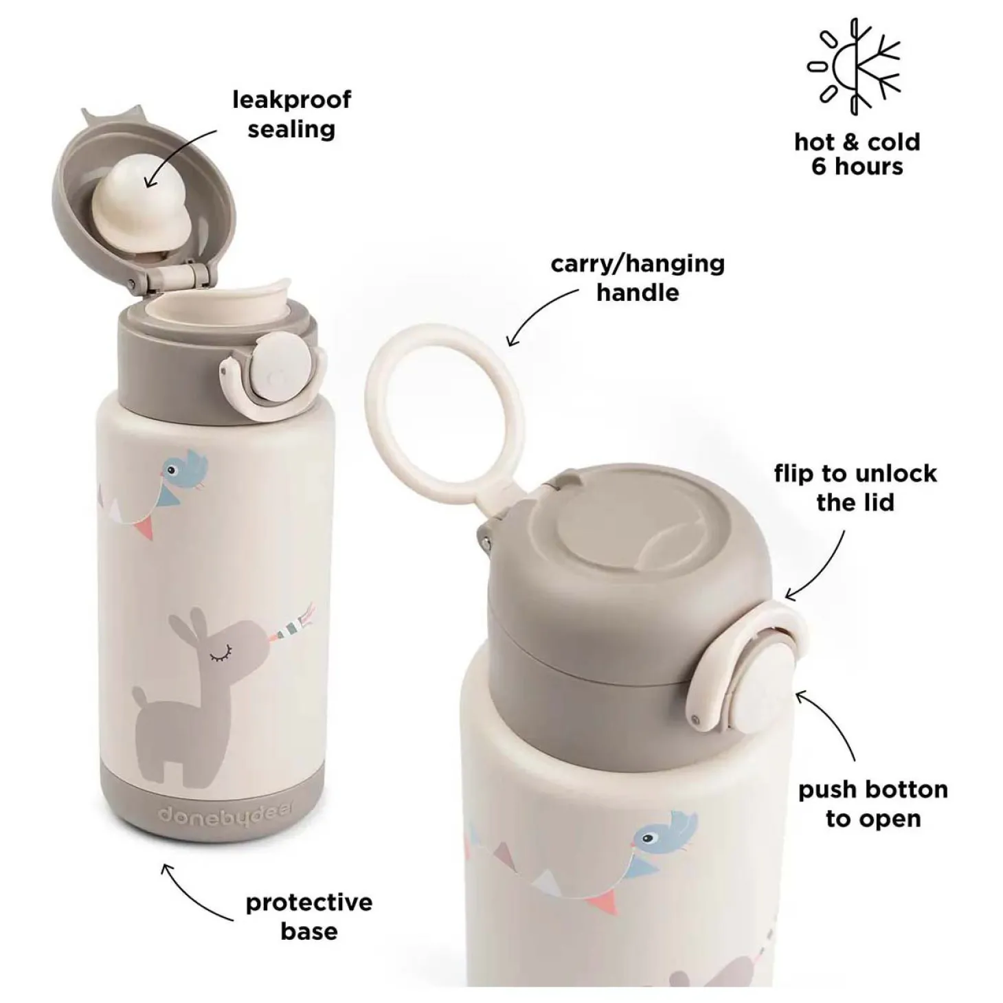 Done by Deer Geïsoleerde Drinkfles Celebration - Beige