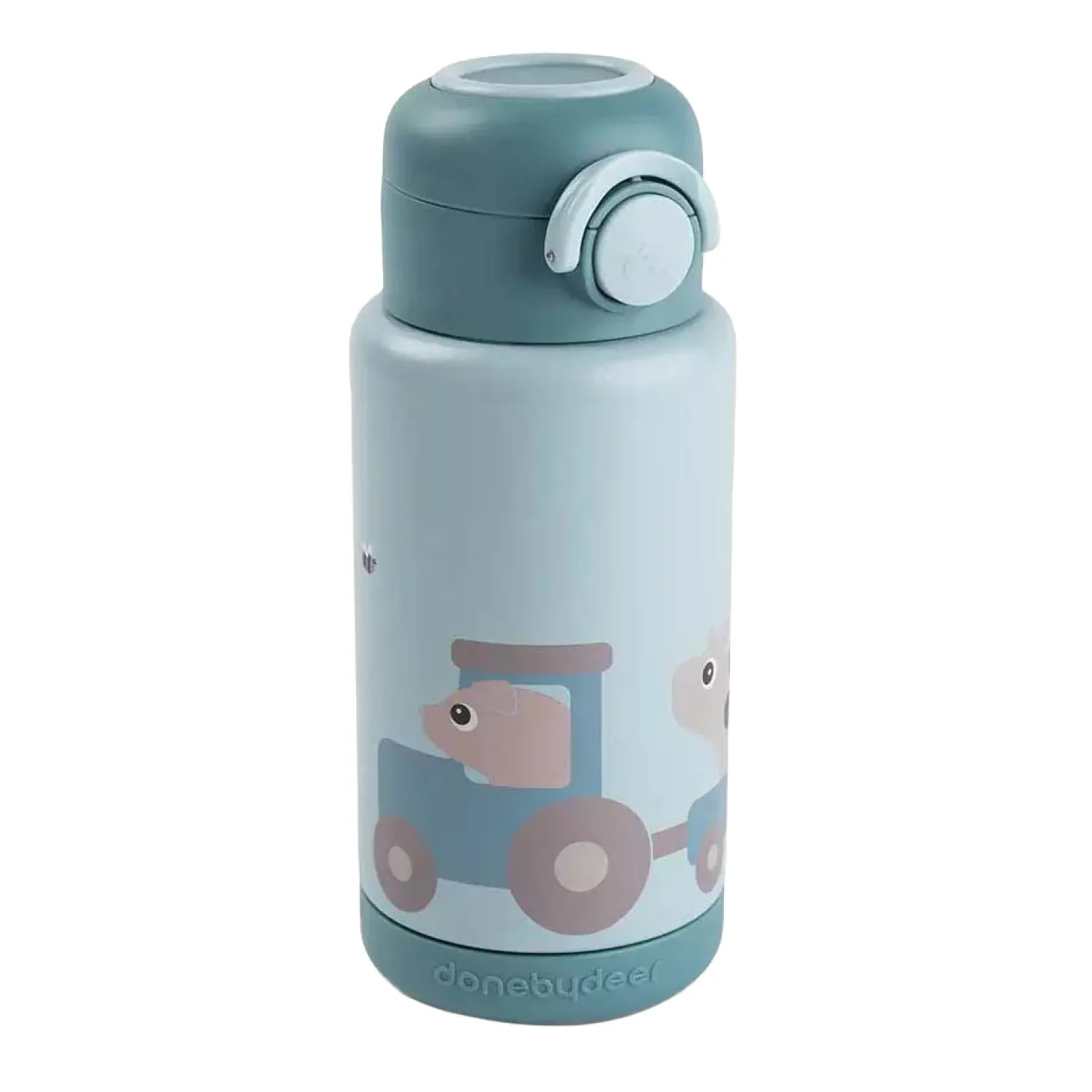 Done by Deer Geïsoleerde Drinkfles Tiny Farm - Blauw