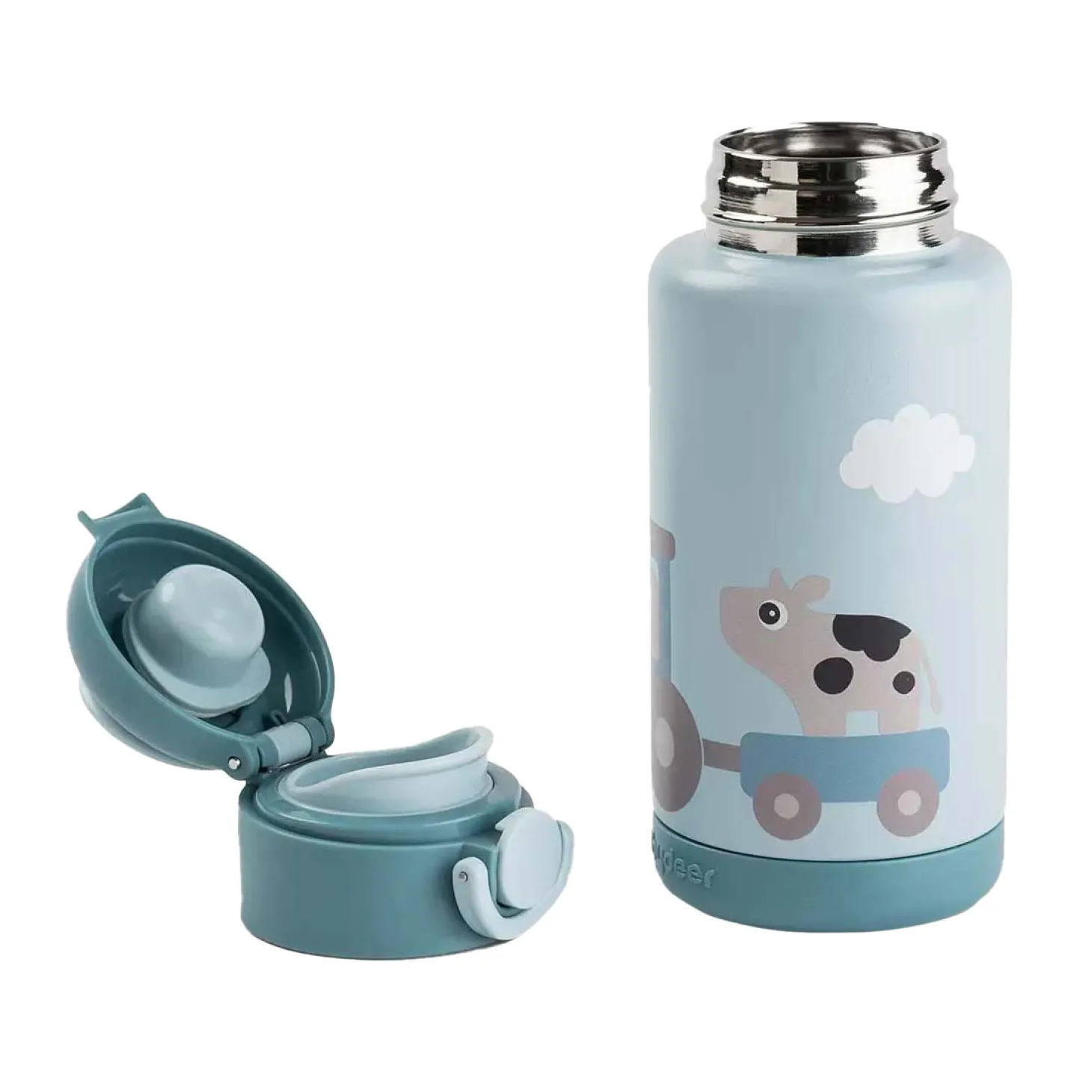 Done by Deer Geïsoleerde Drinkfles Tiny Farm - Blauw