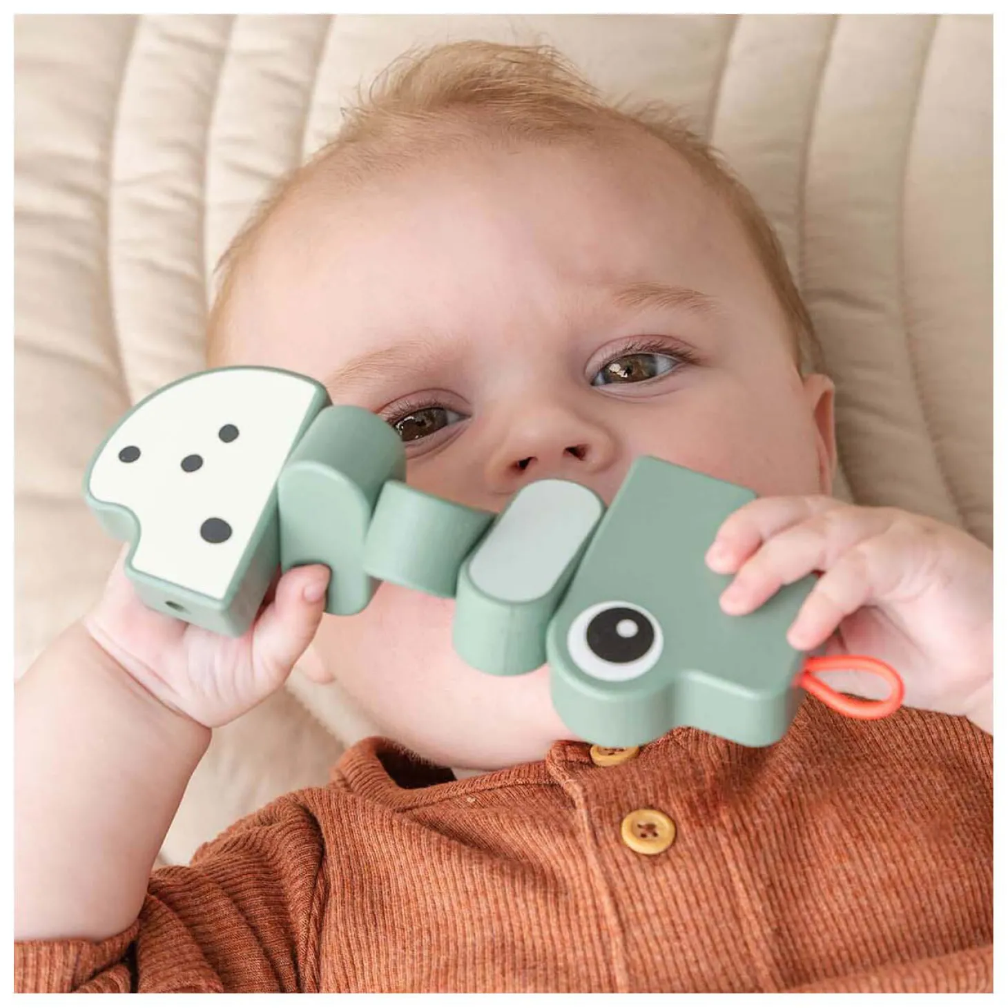 Done by Deer Houten Draaispeeltje Croco Groen