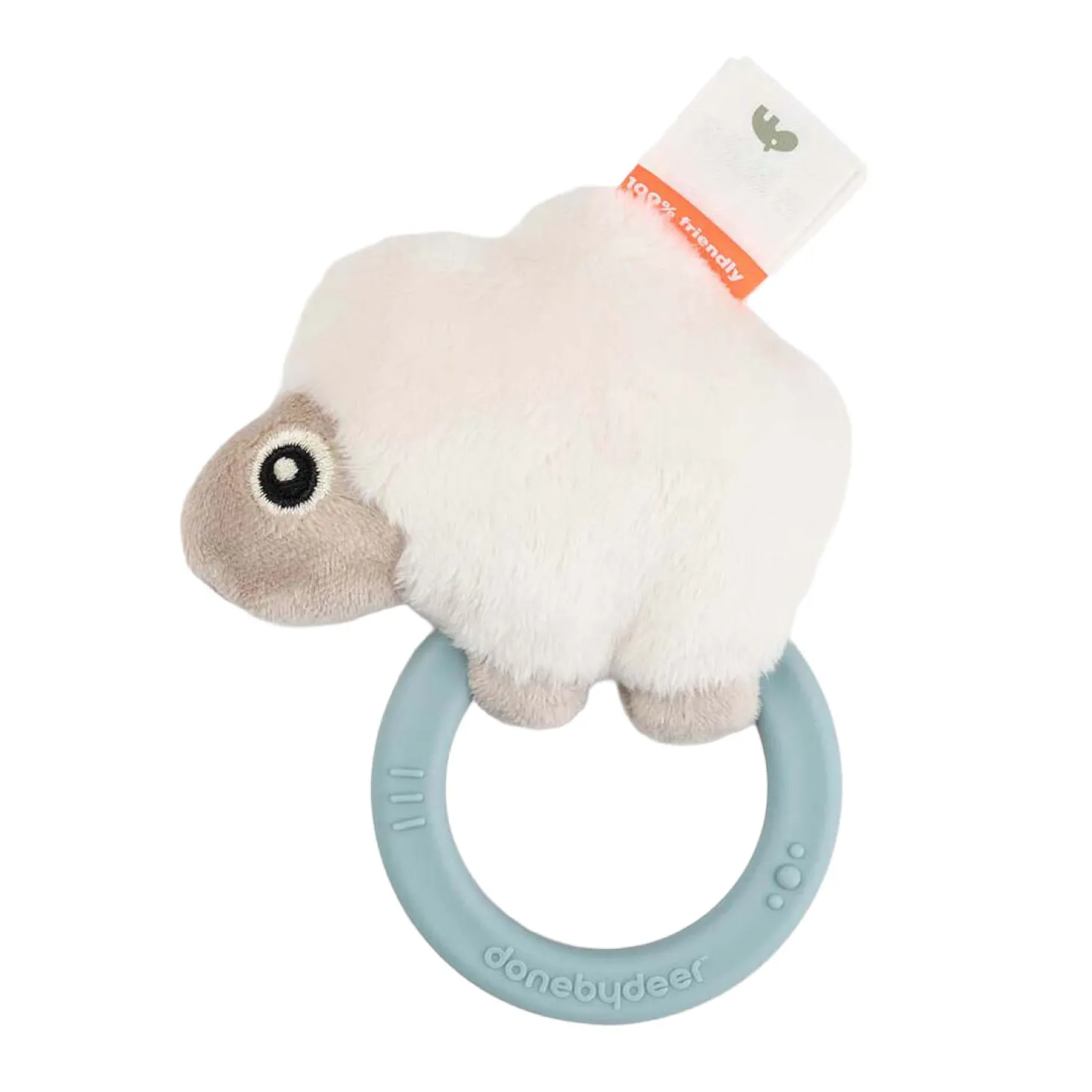 Done by Deer Sensorische Rammelaar met Bijtring Schaapje