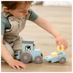 Done by Deer Tiny Farm Houten Tractor Dotti Blauw