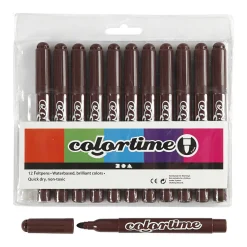 Donkerbruine Jumbo Stiften, 12st.