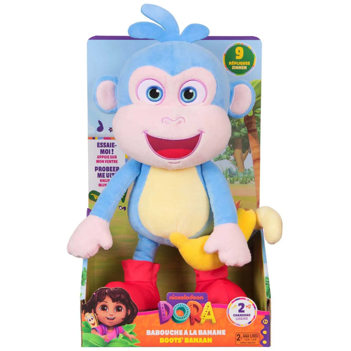 Dora Boots Knuffel met Muziek en Geluid - 33cm