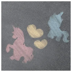 Dream Horse Stoepkrijt Eenhoorn met Sjablonen, 10dlg.