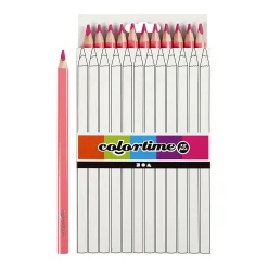 Driehoekige Jumbo Kleurpotloden - Roze, 12st.