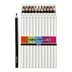 Driehoekige Jumbo Kleurpotloden - Zwart, 12st.