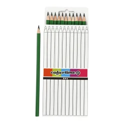 Driehoekige Kleurpotloden - Groen, 12st.