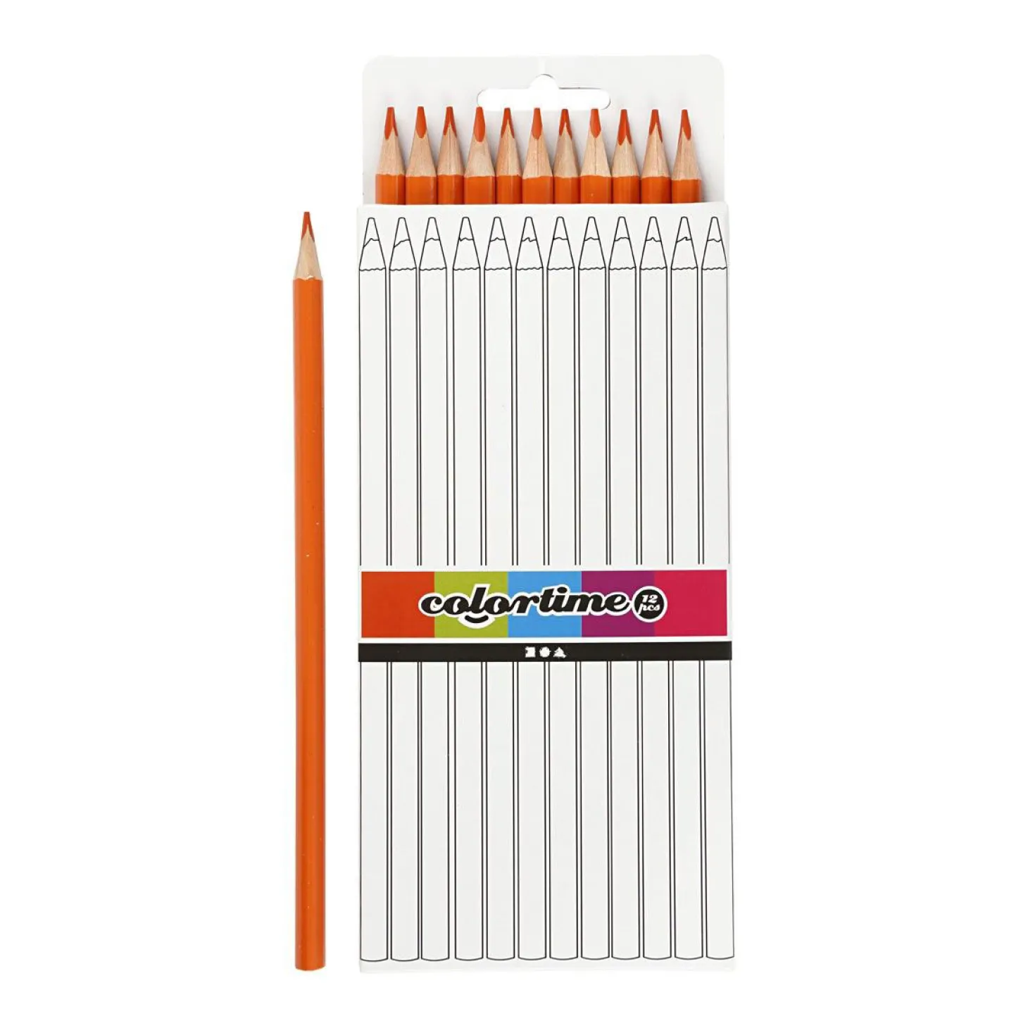 Driehoekige Kleurpotloden - Oranje, 12st.