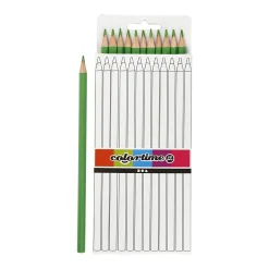 Driehoekige Kleurpotloden - Lichtgroen, 12st.