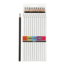 Driehoekige Kleurpotloden - Zwart, 12st.