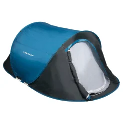 DUNLOP Pop-up Tent voor 2 Personen - 255x155x95 cm - Snel Opzetbaar & Weerbestendig