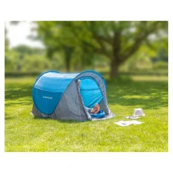 DUNLOP Pop-up Tent voor 2 Personen - 255x155x95 cm - Snel Opzetbaar & Weerbestendig