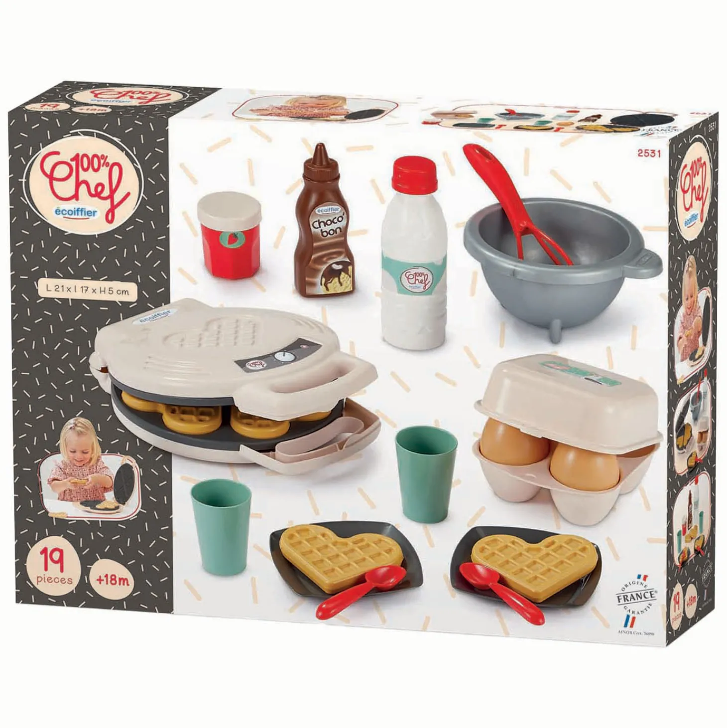 Ecoiffier 100% Chef Wafelijzer - 19dlg.
