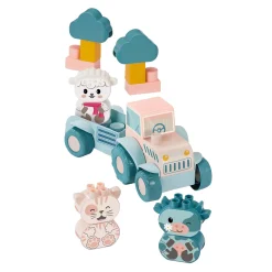 Ecoiffier Abrick Baby Mijn Eerste Tractor met Grappige Dieren, 25dlg.