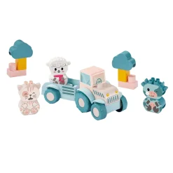 Ecoiffier Abrick Baby Mijn Eerste Tractor met Grappige Dieren, 25dlg.