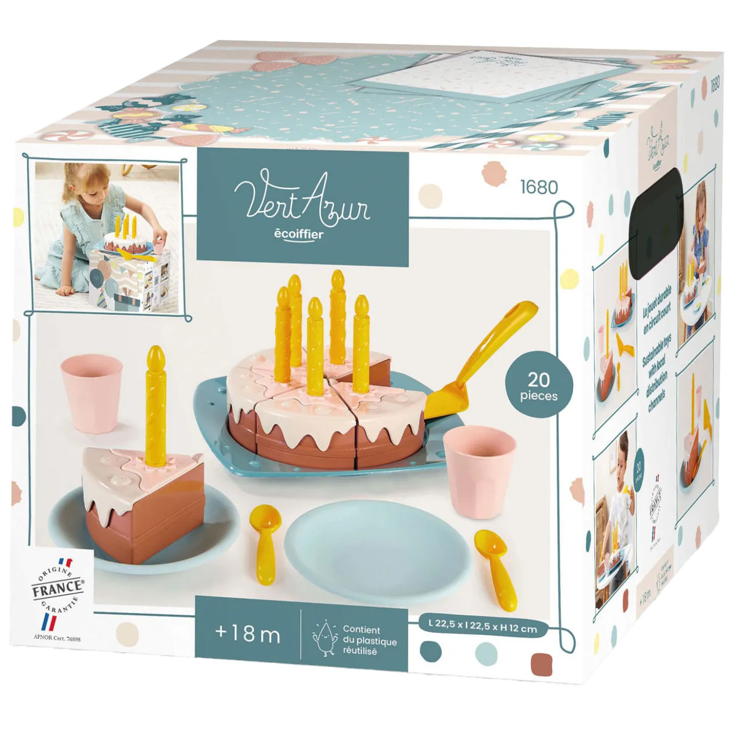 Ecoiffier Speeleten Verjaardagstaart Speelset, 20dlg.