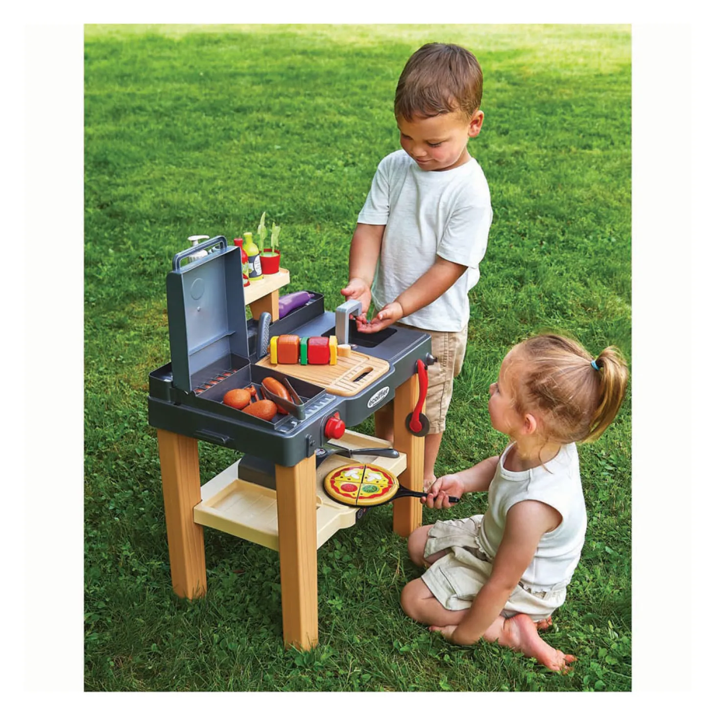 Ecoiffier Zomer Keuken met Barbecue en Pizzaoven, 27dlg.