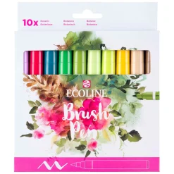 Ecoline Brush Pen set Botanisch, 10 Kleuren