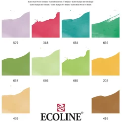 Ecoline Brush Pen set Botanisch, 10 Kleuren