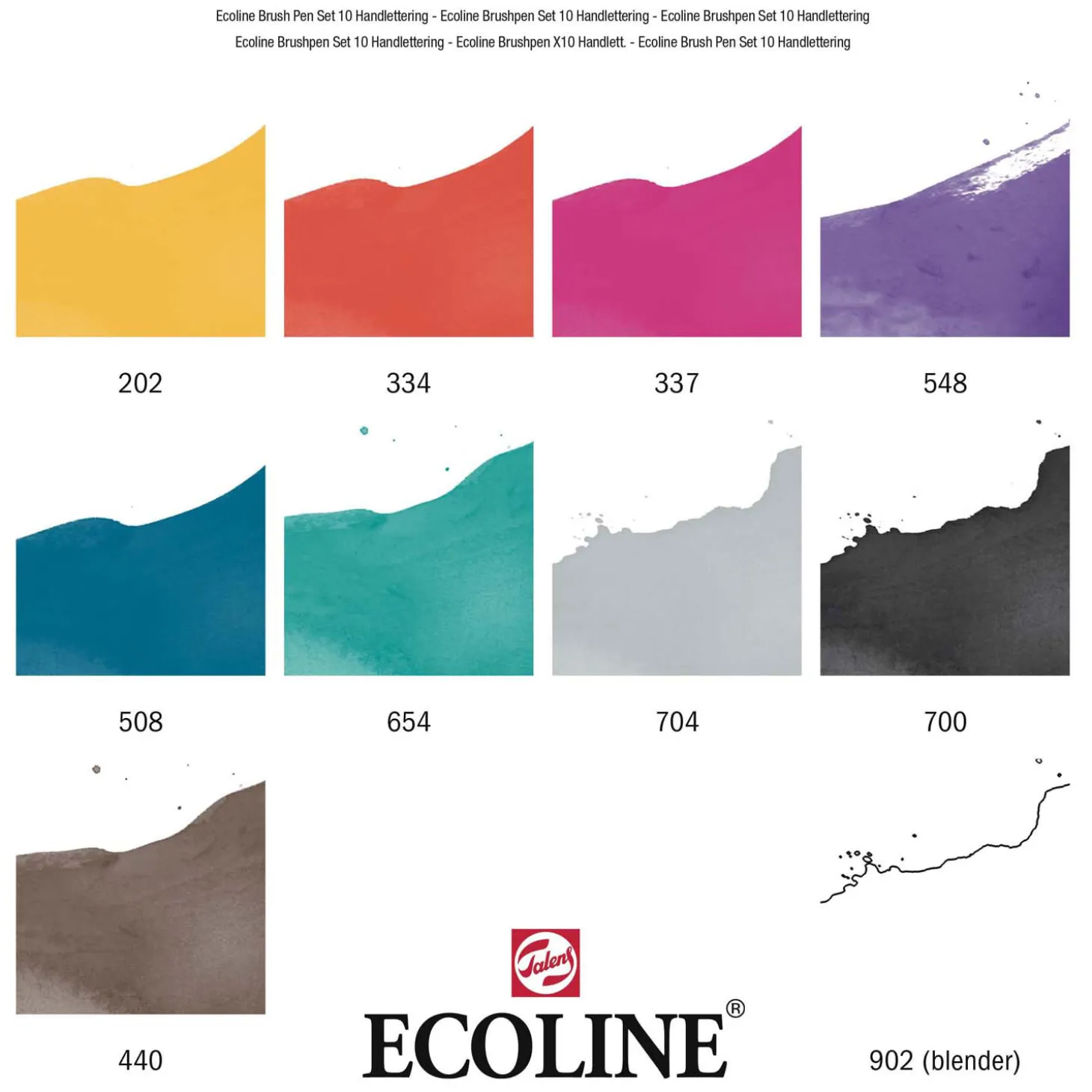 Ecoline Brush Pen set Galaxy, 10 Kleuren
