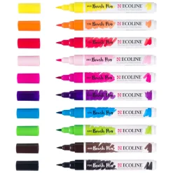 Ecoline Brush Pen Set Helder, 10 Kleuren