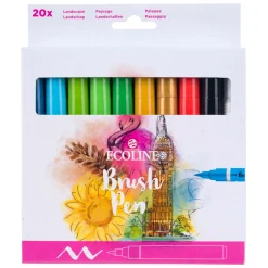 Ecoline Brush Pen Set Landschappen, 20 Kleuren