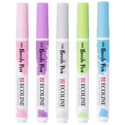 Ecoline Brush Pen set Pastel, 5 Kleuren