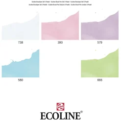 Ecoline Brush Pen set Pastel, 5 Kleuren