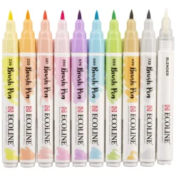 Ecoline Brush Pen Set Pastel, 10 Kleuren